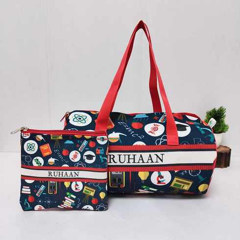 Personalized Kids Swimming Large Duffle Bag & Pouch Comb Gift Set