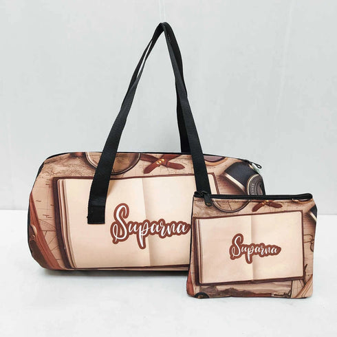 Personalized Kids Swimming Duffle Bag with Wet Pouch Gift Combo