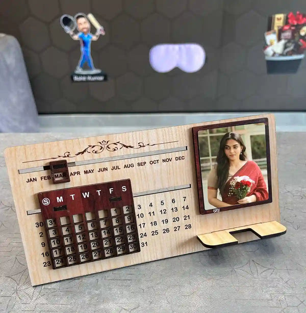 Personalized MDF Calendar Cum Mobile Stand