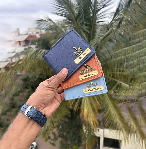 Personalized Men Wallet with Charm