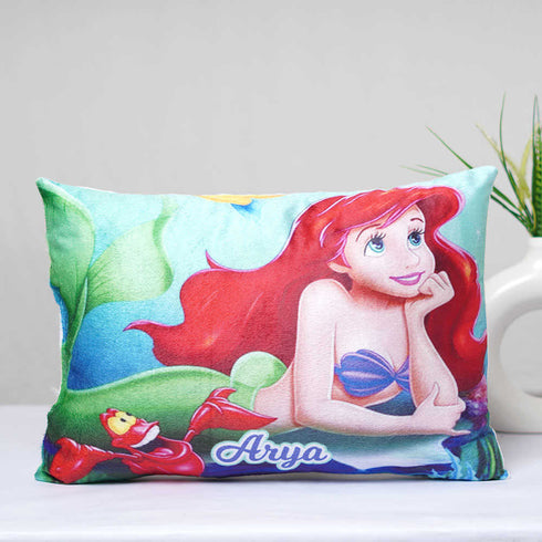 Personalized Mermaid Printed Kids Pillow & Mug Combo