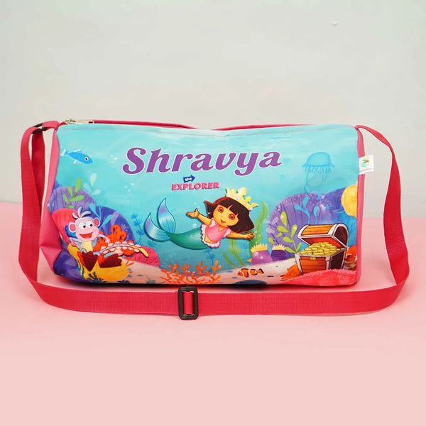 Personalized Mermaid Printed Sling Duffle Bag for Kids