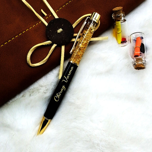 Personalized Pen Keychain Combo Gift Set - Tan - Uncommongifts.in