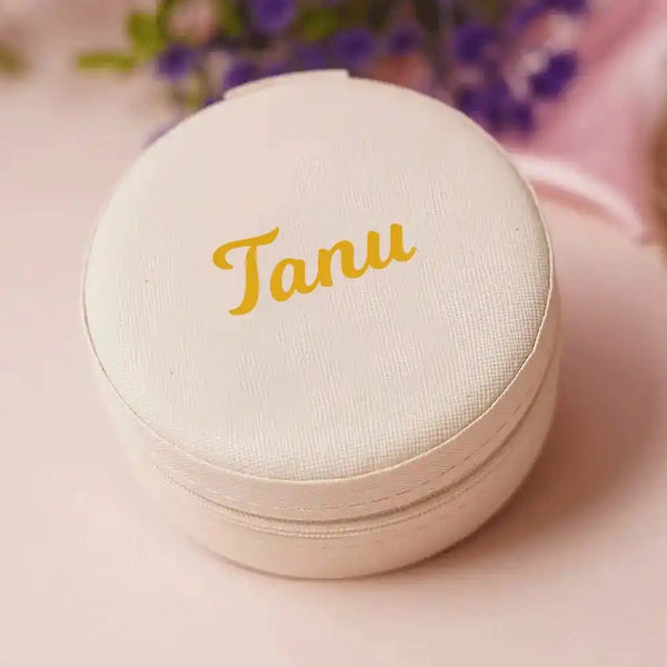 Personalized Organizer Jewellery Box for Women - White