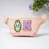 Personalized PU Pouch with Patch and Initial Letter for Kids
