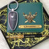 Personalized Pen Keychain Combo Gift Set - Tan
