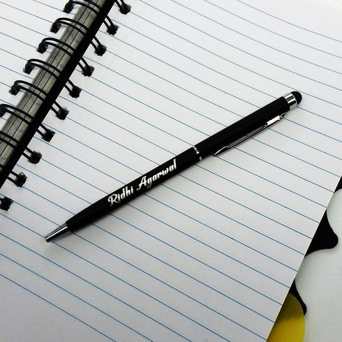 Personalized Pen With Name Engraved Ball Pen Black - Uncommongifts.in