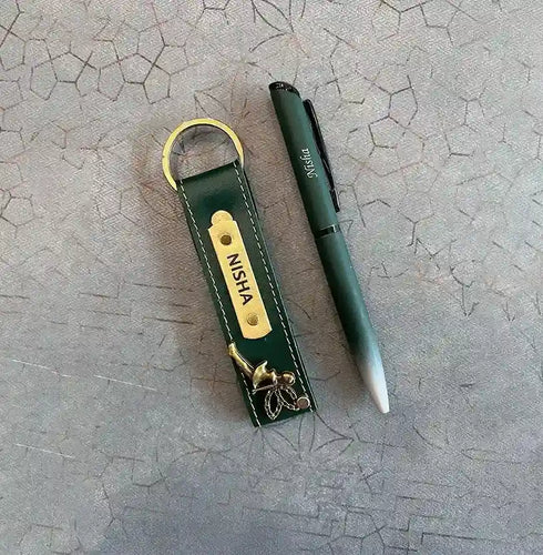 Personalized Pen and Keychain Combo with Charm