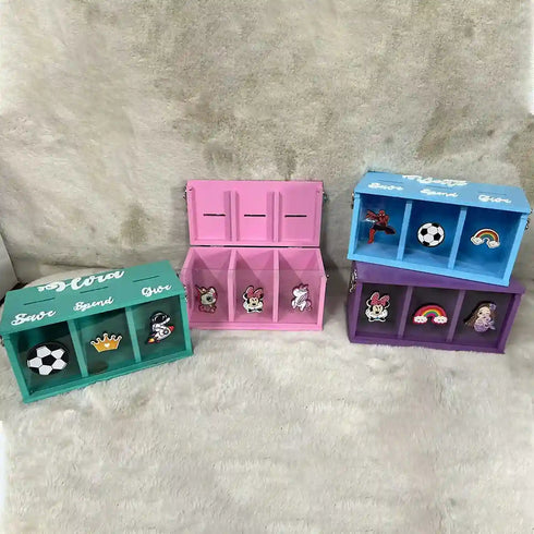 Personalized Piggy Bank with Acrylic Sheet In Front