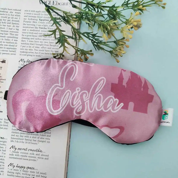 Personalized Pink Printed Kids Eye Mask