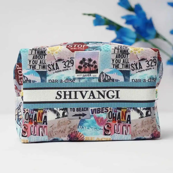 Personalized Printed Box Pouch for Women