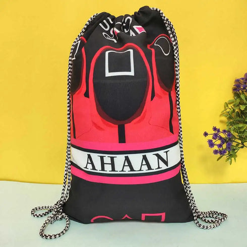Personalized Printed Drawstring Bag for Kids