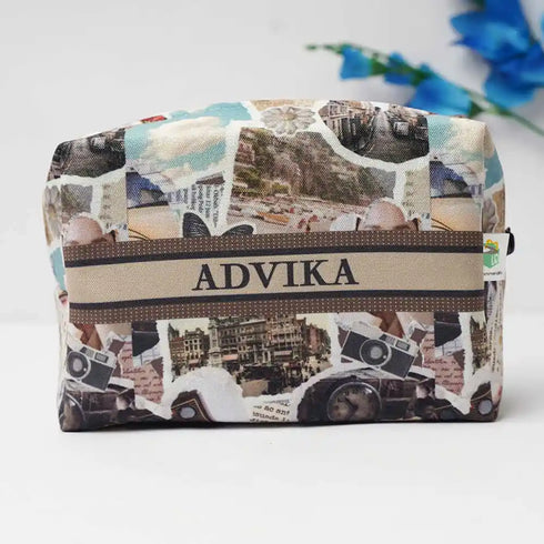 Personalized Printed Travel Box Pouch for Women