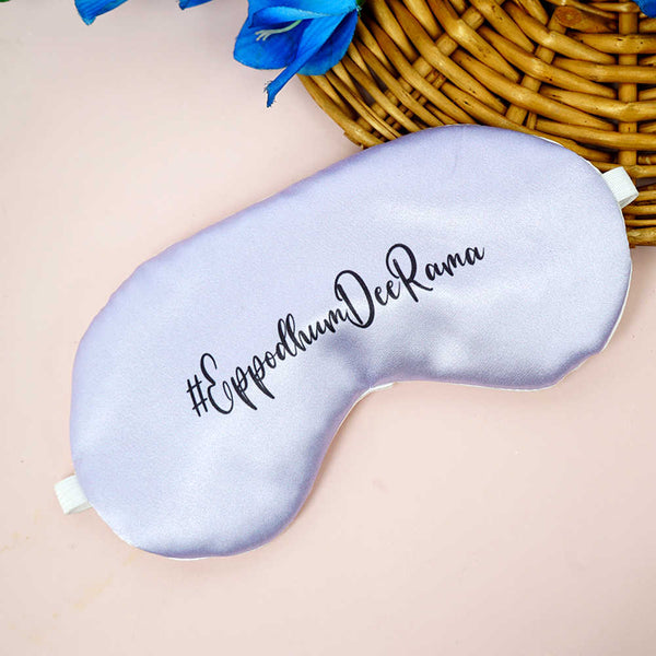 Personalized Purple Printed Eye Mask