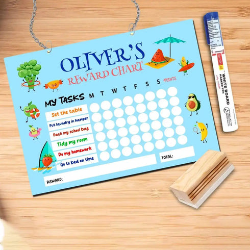 Personalized Reward Chart with Duster Combo for Kids