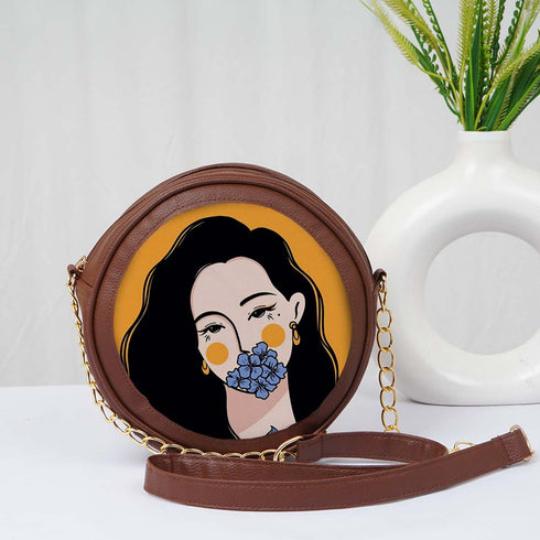 Personalized Round Bag for Everyday Elegance - Uncommongifts.in