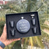 Personalized Round Hip Flask Set with Shot Glasses and 1 Funel
