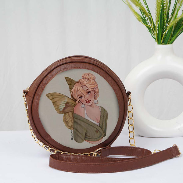 Personalized Round Sling Bag for Fashionistas - Uncommongifts.in