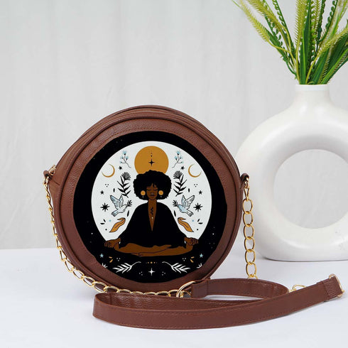 Personalized Round Sling Bag for Your Adventures - Uncommongifts.in