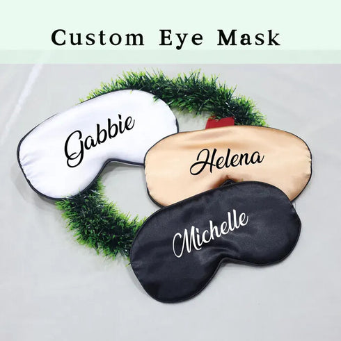 Personalized Satin Printed Eye Mask
