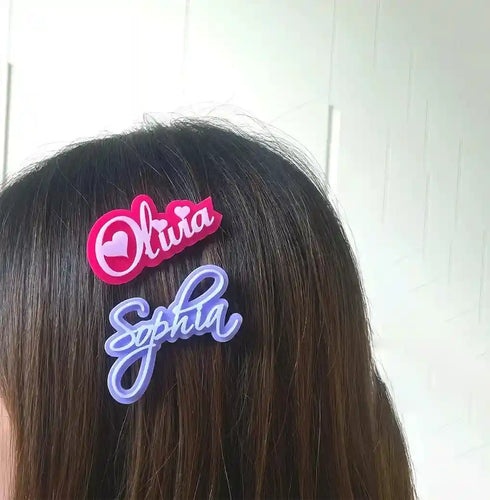 Personalized Set of 2 Hair Clip for Kids