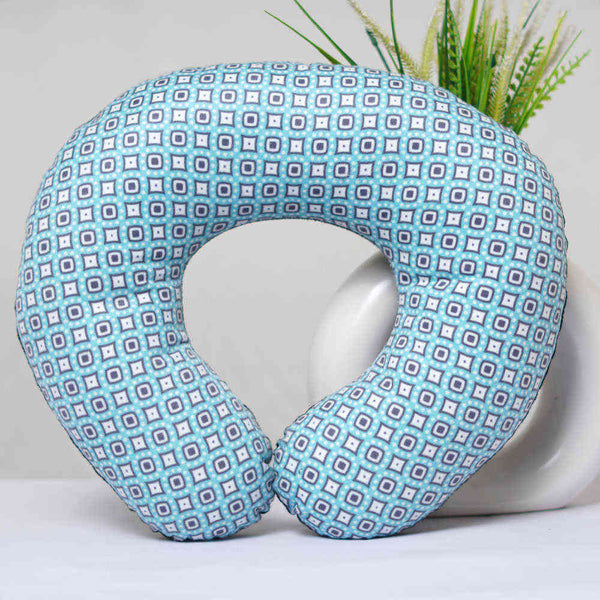 Personalized Sky Blue Printed Neck Pillow
