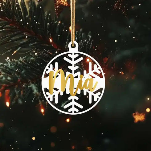 Personalized Snowflake Acrylic Ornament For Christmas