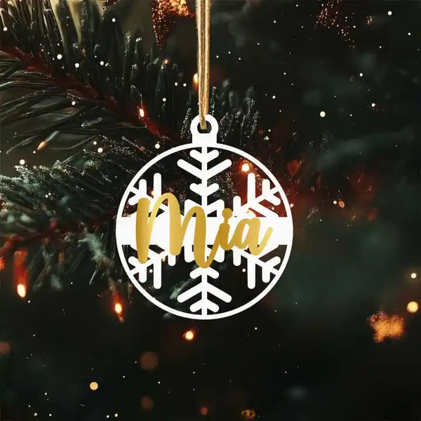 Personalized Snowflake Acrylic Ornament For Christmas