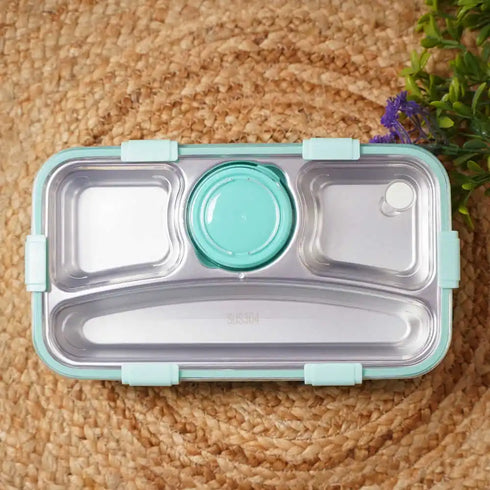 Personalized Stainless Steel Lunch Box for Kids - Green