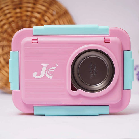 Personalized Stainless Steel Lunch Box for Kids - Pink