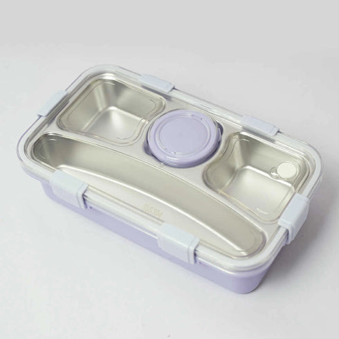 Personalized Stainless Steel Lunch Box for Kids - Purple