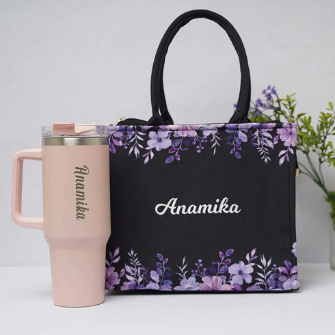 Personalized Stainless Tumbler with Box Bag Combo