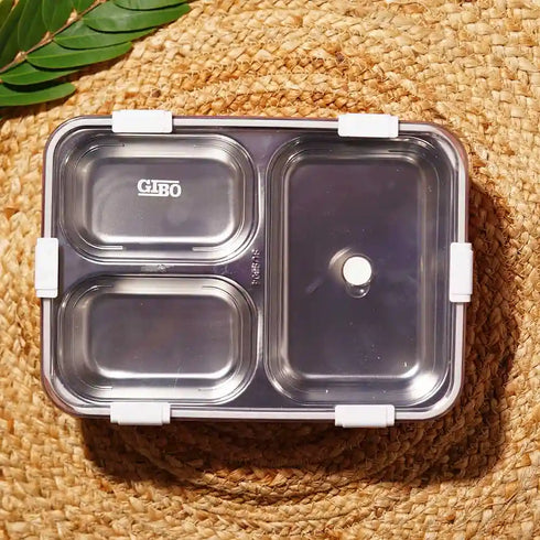 Personalized Steel Compartment Lunch Box for Kids - Pink