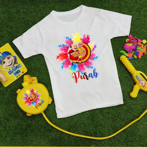 Personalized T-Shirt Holi Combo for Kids
