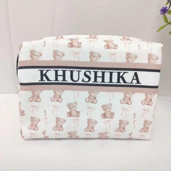 Personalized Teddy Printed Box Pouch for Kids