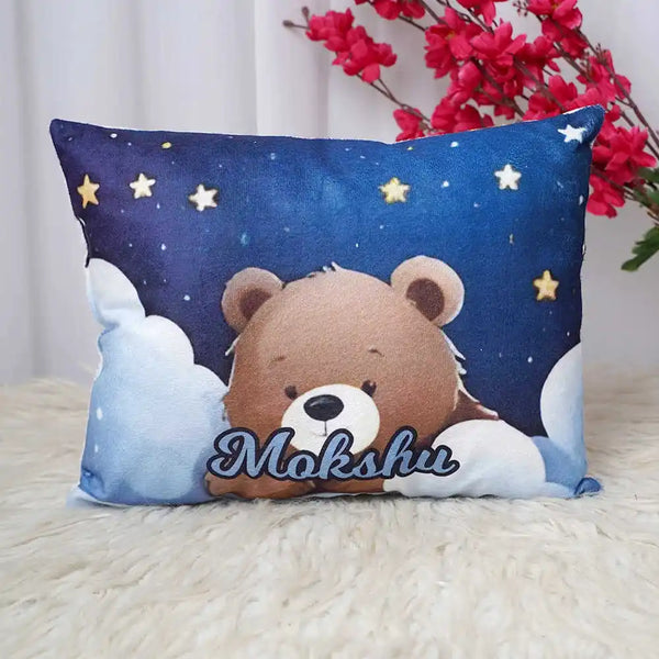 Personalized Teddy Printed Kids Pillow