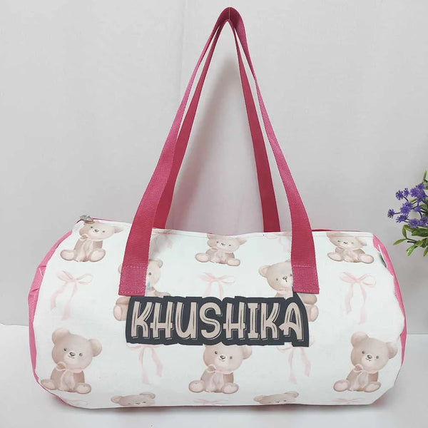 Personalized Teddy Printed Swimming Duffle Bag for Kids