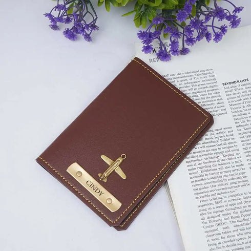 Personalized Girl's Travel Passport Cover - Pink