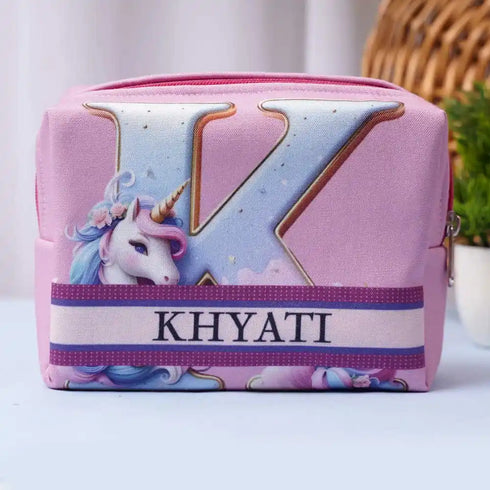 Personalized Unicorn Printed Box Pouch for Kids