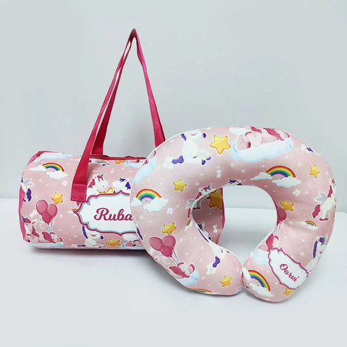 Personalized Unicorn Printed Kids Duffle Bag Gift Combo