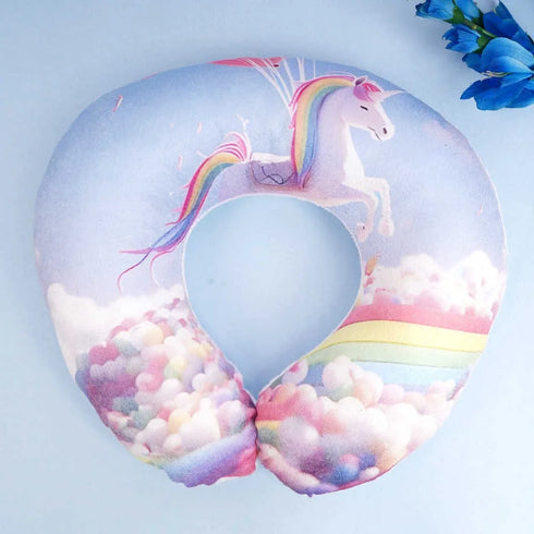 Personalized Unicorn Printed Neck Pillow for Kids