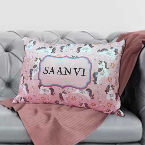 Personalized Unicorn Printed Pillow - Uncommongifts.in