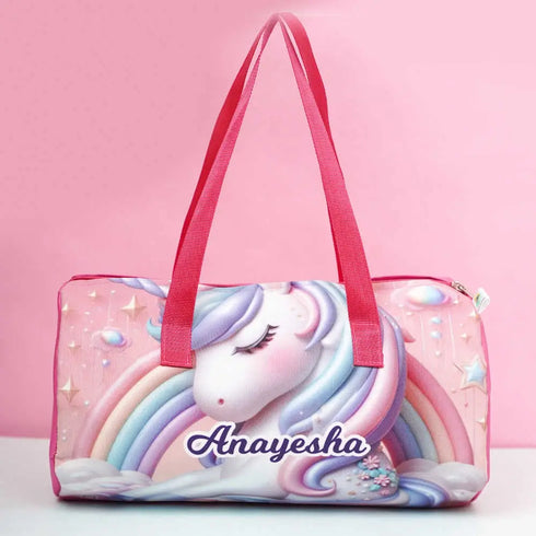 Personalized Unicorn Printed Swimming Duffle Bag for Kids