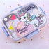 Personalized Unicorn Steel Compartment Lunch Box for Kids
