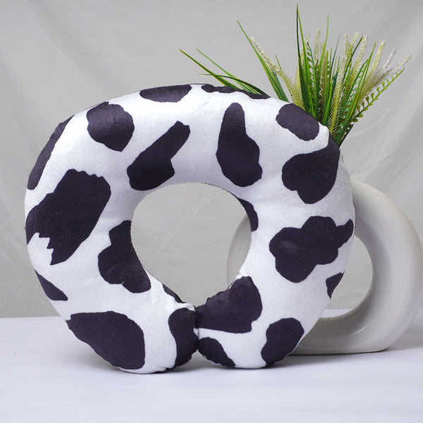 Personalized White & Black Printed Neck Pillow