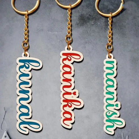 Personalized Wooden Keychain