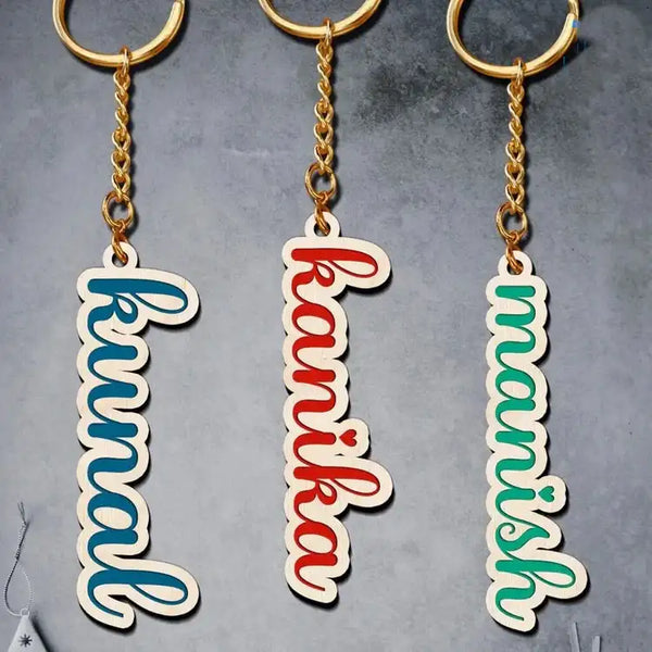 Personalized Wooden Keychain