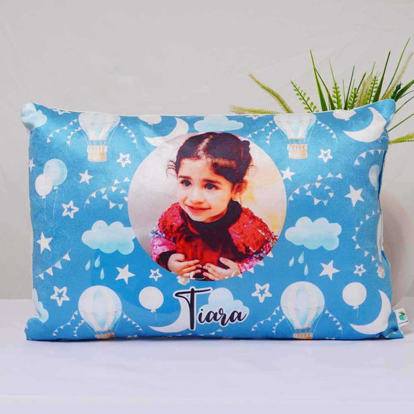 Personalized Air balloon Printed Kids Photo Pillow