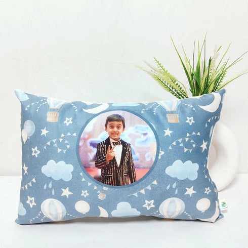 Personalized Air balloon Printed Kids Photo Pillow