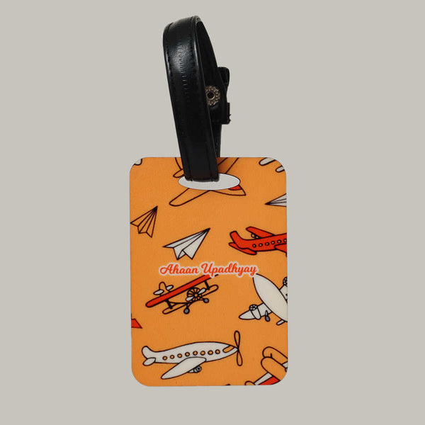 Personalized Airplane Printed Kids Luggage Tag